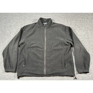 Columbia Steens Mountain Fleece Jacket Mens Extra Large Grey Zip-Up Pockets